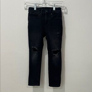 Gap Kids Skinny Black Distressed Jeans Sz 6